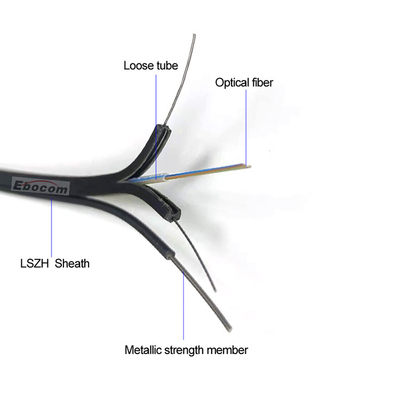 GJYXFCH FTTH Drop Cable Single mode G657A G652D Fiber 1 core White or Black JacketLSZH FRP strengh