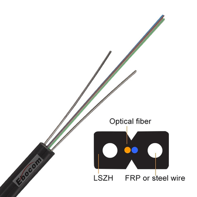 Outdoor Optical Fiber Drop Cable 1/2/4 Cores GJYXFCH 8 FTTH Self-Support Indoor networking application