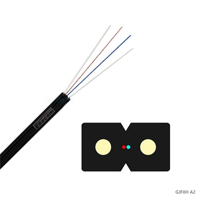 Indoor GJFXH FTTH drop cable Singlemode 4 core g657A Friber Optical FTTH lszh comunication wire distribution