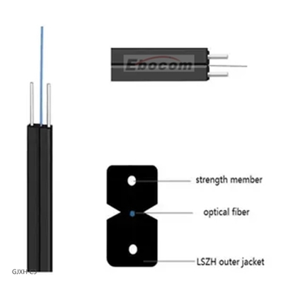 FTTH Fiber Optical Cable G657a2 Fiber 1km Factory Price 2 Core Black g652d g657a networking