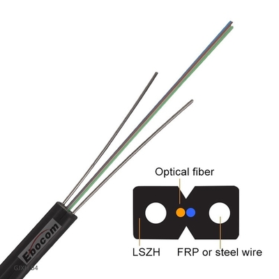 FTTH Fiber Optical Cable G657a2 Fiber 1km Factory Price 2 Core Black g652d g657a networking