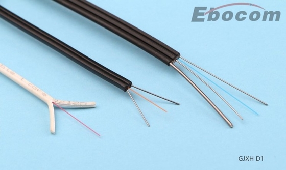 FTTH Fiber Optical Cable G657a2 Fiber 1km Factory Price 2 Core Black g652d g657a networking
