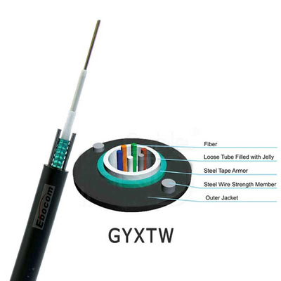 Résistance à haute tension Externe GYXTW Cable à fibre optique 2 4 6 8 12 Réseaux 24 cœurs