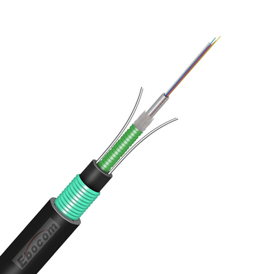 GYXTW Cable à fibre optique blindé à 2-12 têtes d'acier à un mode avec G652D PE pour la communication LAN