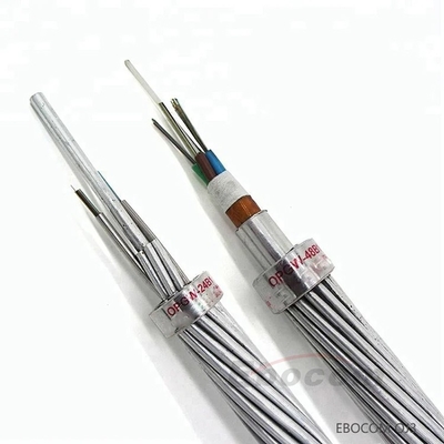 Opgw câble fil de terre fibre enfilée 6 8 12 16 24 36 48 60 72cour de tension bas prix OPGW