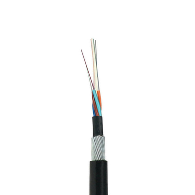 Câble optique extérieur GYTA 6 coeurs G652D avec ruban d'aluminium armé et gaine PE, adapté à l'installation en conduit et à l'enfouissement direct