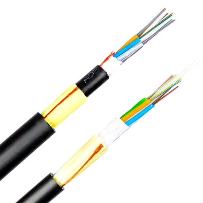 Excellent câble ADSS à fibre optique 12-144 à noyau unique double veste pour la communication en réseau