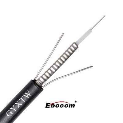 GYXTW 12 noyaux en mode unique câble extérieur en fibre optique G652D ruban d'acier blindé tube lâche PE veste pour télécommunications longue distance