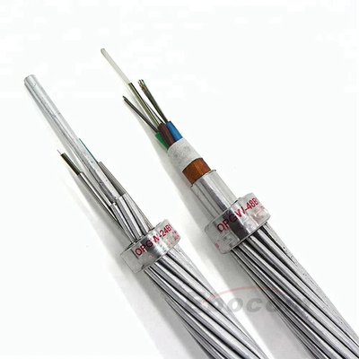 Câble de terre aérien OPGW48B1-50, 24 48 72 96 fibres, pour pylône, réseau de communication 220KV