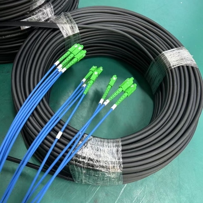 Pré-connecté 1 Core G657A1 FTTH Drop Cable Patch Cord avec connecteurs SC UPC APC 50M 100M