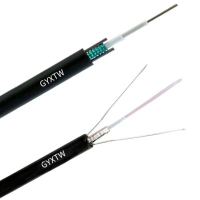 High Strength GYXTW 12 Core Steel Tape Armored Fiber Optic Cable PE Sheath for Outdoor Duct Installation