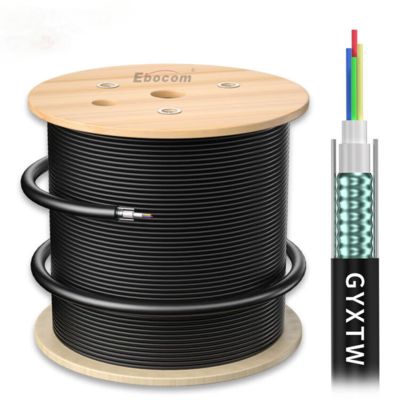 Câble à fibre optique extérieur multimode OM3 GYXTW 12 cœurs pour réseaux haut débit